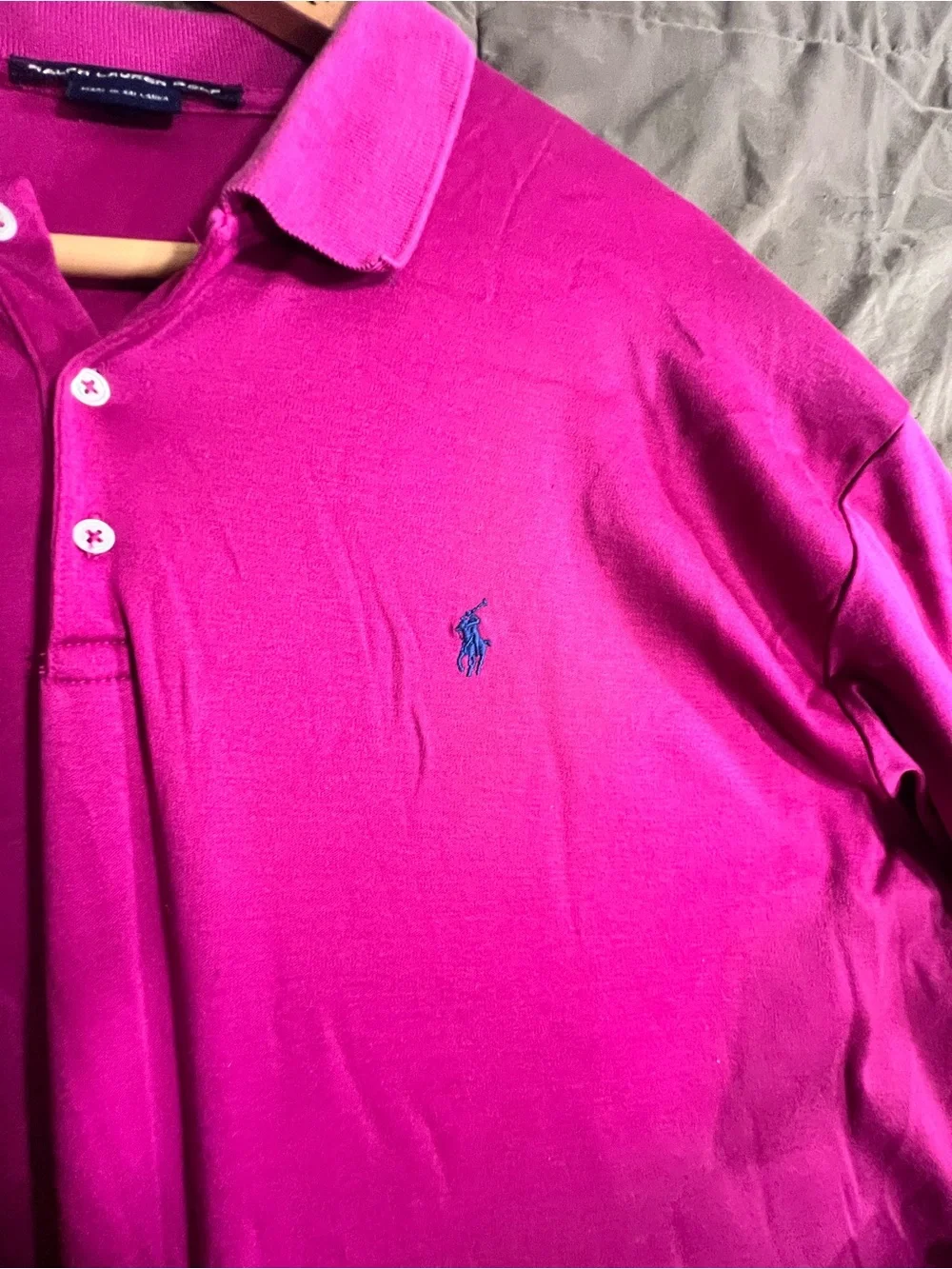 Ralph Lauren Long Sleeve Polo - Fuchsia